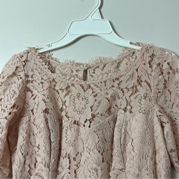 Eliza J Midi Lace Dress – Soft Pink, Fuller Skirt – Size 6 Petite - Picture 5 of 11